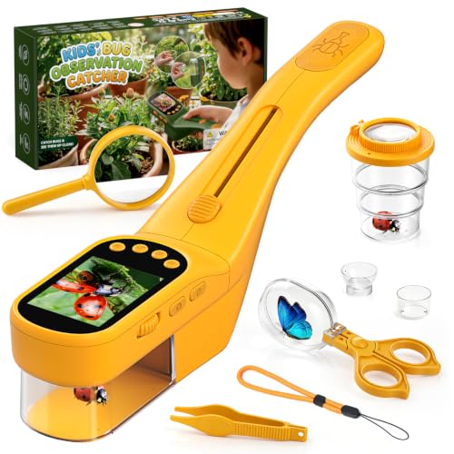 Kids Bug Catcher Microscope STEM Exploration Toy for Ages 3+ - color: Orange