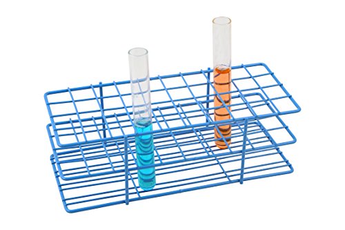 EISCO Wire Test Tube Rack - Holds 40 Tubes with 18-20mm Diameter - Epoxy-Coated Steel (Pack of 5) - size: 9.5" x 4" x 3.25" (Pack of 5)