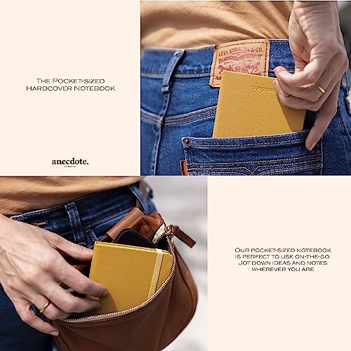 Anecdote Journal Notebook (5.5"x3.5" Pocket Size) 192 Lined Pages Hardcover - color: Black, size: 2-Pack (5.5" x 3.5")