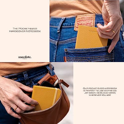 Anecdote Journal, Small Notebook (5.5"x3.5" Pocket Size) 192 Lined Pages - color: Evergreen, size: 5.5" x 3.5"