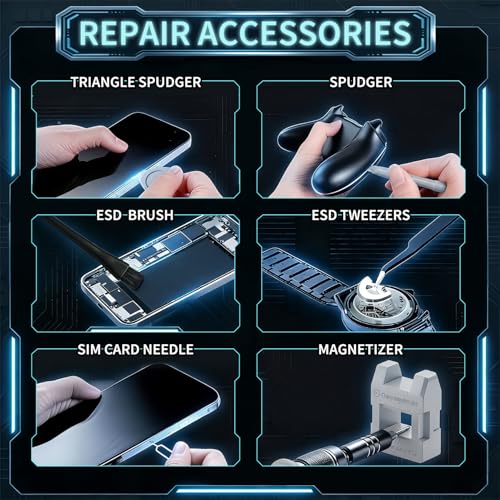 SHOWPIN Precision Computer Screwdriver Kit: 122PCS Laptop Screwdriver Sets - color: Gray-122pcs-1pack