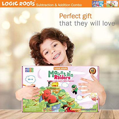 Addition and Subtraction Game - Fun Math Board Game for 6-8 Year Olds, Easy to Play Educational Game for Kids at Home, STEM Toy Gift for Girls & Boys (Cloud Hoppers + Moutain Raiders) - style: Cloud Hoppers + Moutain Raiders