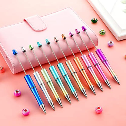 Crtiin 50 Pack Beadable Pens, Ballpoint Pens, School Supplies, Multicolor - color: Multicolor
