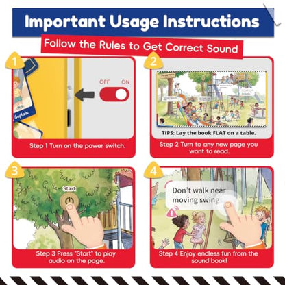 Safety Sound Book for Toddlers, Interactive Educational Toy