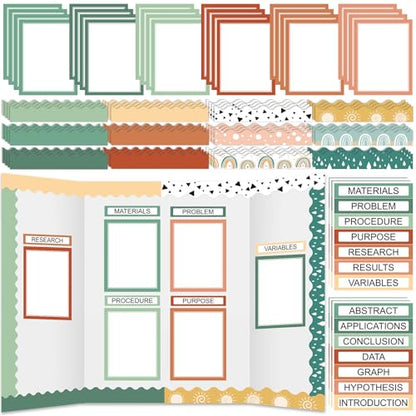 Fuyoooo 90 Pcs Science Fair Board Supplies, Geen Boho - style: Geen Boho
