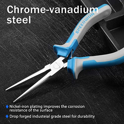 SPEEDWOX 6 Inches Needle Nose Pliers Mini Extra Long Nose - style: 6" Needle Nose Plier