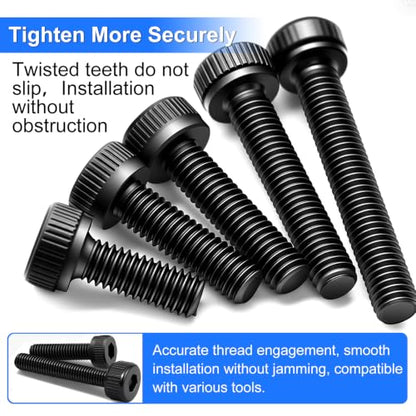 1016PCS M2.5 Screws Kit, M2.5x4/6/8/10/12/16/20/25mm Hex Socket Head Cap Screws Bolts Nuts Washers Kit, 12.9 Grade Alloy Steel Metric Screws for 3D Printer, Electronics, Furniture Repair - color: BK-M2.5 x 4-25mm
