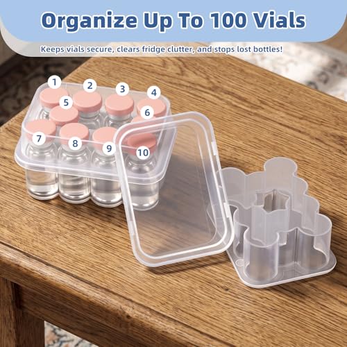 10-Pack 3mL Vial Storage Case, 10-Slot Insulin & GLP-1 Organizer - size: 3ml 10-slot 10pcs