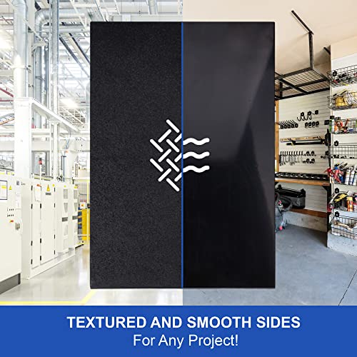 Duco ABS Plastic Sheet 1/4" (6mm) Thick 12" x 24" - 4 Pack of USA-Made Textured & Matte ABS Black Sheet - Heat Moldable Plastic Panel for Home Decor, Crafts, Robotics, DIY Projects and Industrial - size: 12" x 24"