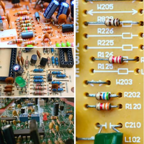 30 Values 600pcs Resistor Kit 0 Ohm-10M Ohm 1/4W ±1% 0.25 Watt Metal Film Resistors Assortment Kit