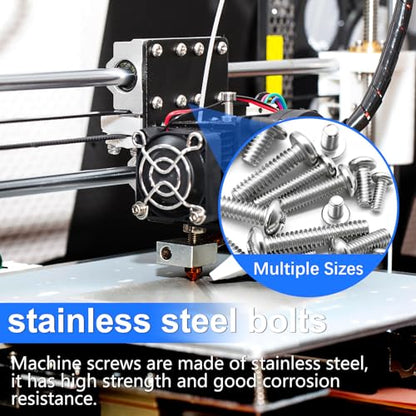 333Pcs Machine Screws Nuts and Bolts Assortment Kit, Stainless Steel Bolts 9 Sizes M3 M4 M5 M6 Phillips Pan Head Screw Assortment Kit for Furniture, Automotive, Appliance Repair, DIY Projects - size: SV M3 M4 M5 M6