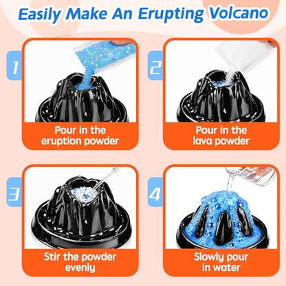24Pcs Volcano Eruption Science Kit STEM Science Experiments Bulk Party Favors Classroom Prizes Goodie Bag Stuffers Gifts Exchange for Boys and Girl - color: 24pcs01