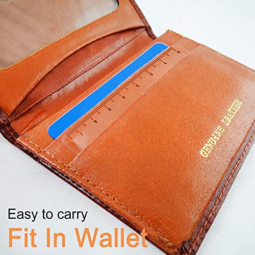 MagDepo 6 Pack Credit Card Size Magnifier Ruler Fresnel Lens Fire Starter Compact Plastic Magnifying Lens Wallet Pocket Magnifier for Reading Small Print, Maps, and Books -Red - color: Red