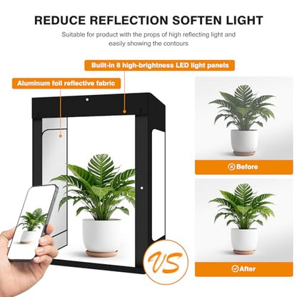 Professional Photography Studio LED Dimmable Large Shooting Tent 47x39x78 ZKEEZM Large Lightbox Photo Video Continuous Lighting Cube Shooting Tent Kit Soft Box with 3Colours Backdrops and Carrying Bag - size: 78 inches with 5600K