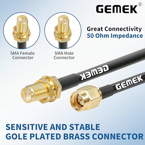 5ft SMA Cable 2PCS, SMA Male to SMA Female Bulkhead RG316 SMA Extension Coaxial for 4G LTE Router Cellular SDR USB Dongle Receiver - size: 5 ft - 2PCS