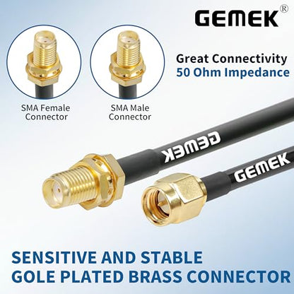 5ft SMA Cable 2PCS, SMA Male to SMA Female Bulkhead RG316 SMA Extension Coaxial for 4G LTE Router Cellular SDR USB Dongle Receiver - size: 5 ft - 2PCS