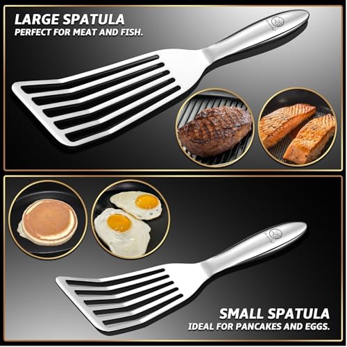 Gourmet Easy Fish Spatula Set, Ultra-Thin Edge for Easy Turning & Flipping - color: Original