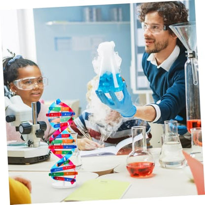 Kisangel DNA Kit Self Double Helix Model Kit Assembling DNA Display Stand Human Genes Learning Toy Biological Teaching Aid Science Molecular Model Kit