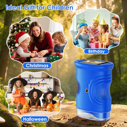 4K 1000X Handheld Digital Microscope for Kids with 2.0" IPS Screen(Blue) - color: Blue