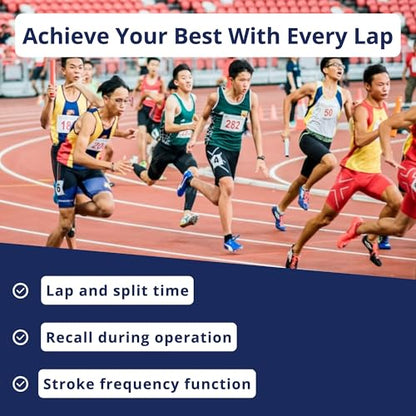 ULTRAK 495 Stopwatch – Blue Professional 100-Lap Digital Timer, Countdown Interval Tracker, Water-Resistant Sports Watch, Chronograph for Coaching & Training - color: Blue