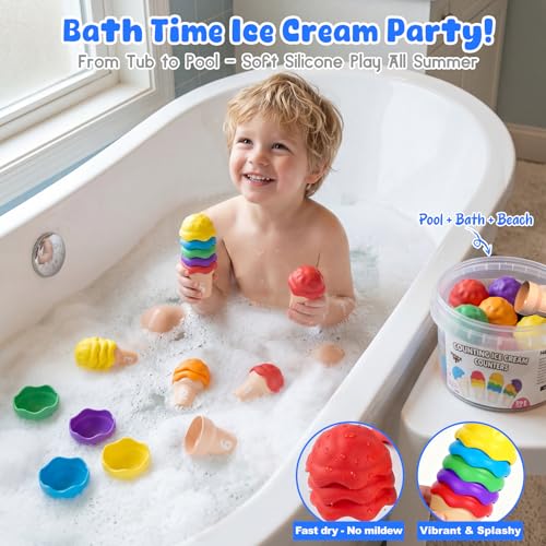 NEOROD Ice Cream Toys for Toddlers 1-5, Montessori Counting Manipulatives - style: ice cream
