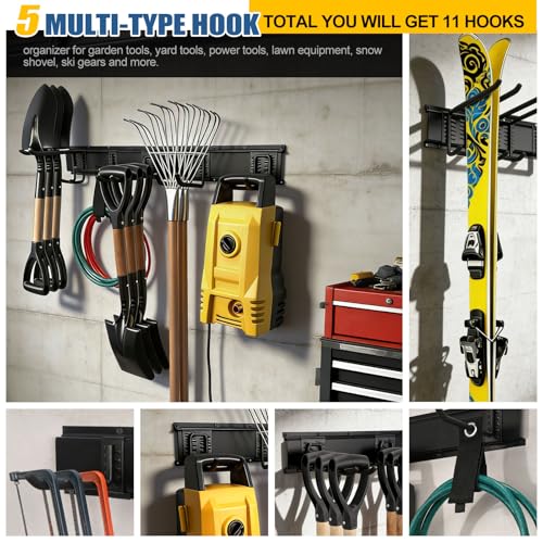 Garage Tool Organizer Wall Mount 49.5", 520lbs Heavy Duty Rack - size: 49.5''-14Pack
