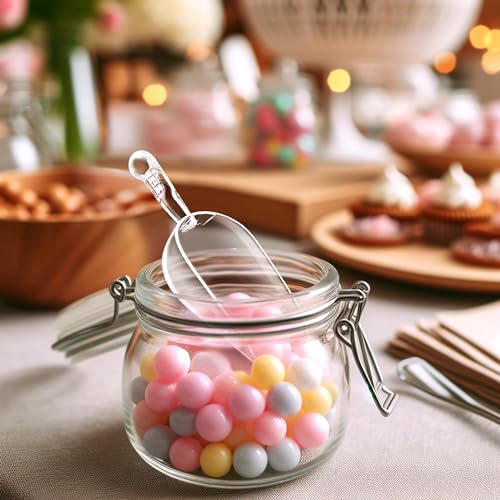 Amazing Abby - Elsa - Plastic Ice Scoops (6-Piece Set), Plastic Utility Scoops, 5/12/24-Ounce Capacity, BPA-Free, Food-Grade, Shatter-Proof, Perfect for Home and Commercial Use - style: 5/12/24 oz, 6-Piece Set