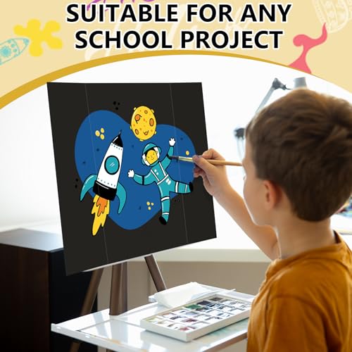 HAUTOCO 3 Pcs Small Trifold Poster Board 21'' x 14'' Project Boards - color: Black, size: 21 x 14 inches