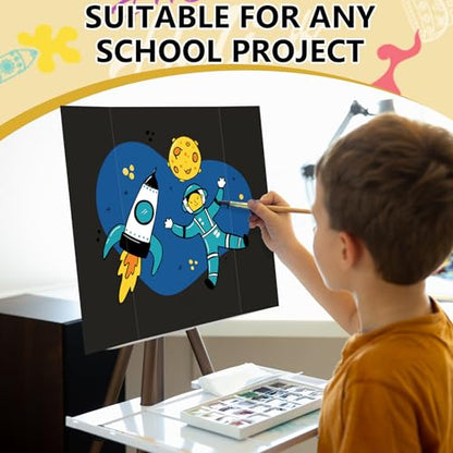 HAUTOCO 3 Pcs Small Trifold Poster Board 21'' x 14'' Project Boards - color: Black, size: 21 x 14 inches