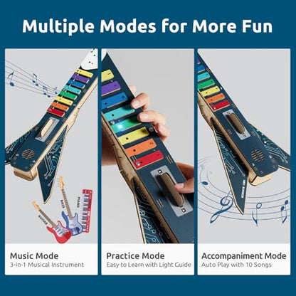 Science Can Electronic Guitar Building Toys, STEM Kits for Kids Age 8-10 - style: Guitar Keyboard