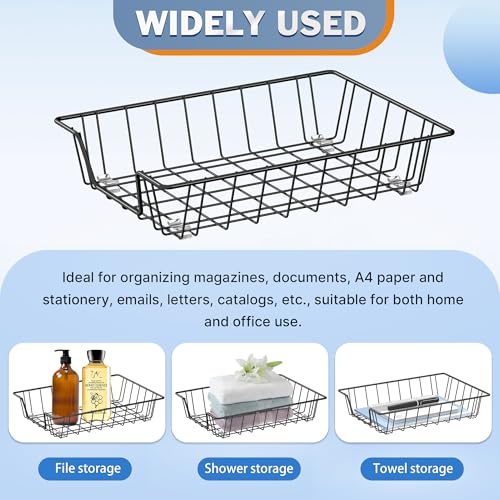A4 Letter Magazine Desk File Storage Tray Organizer Bin (3 Pack)