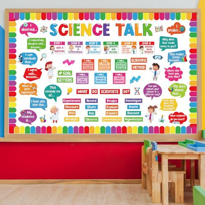 Pajean 93 Pcs Science Talk Bulletin Board Set Science Posters - style: Science Talk
