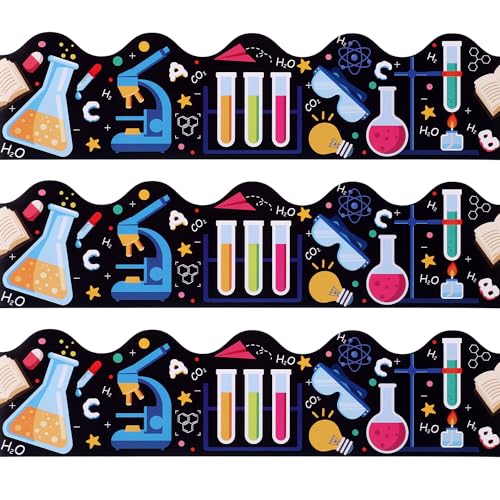 72pcs Science Lab Borders Classroom Decor, 72ft Bulletin Board Borders Trim