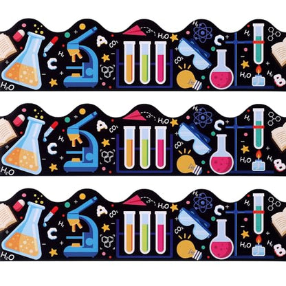 72pcs Science Lab Borders Classroom Decor, 72ft Bulletin Board Borders Trim
