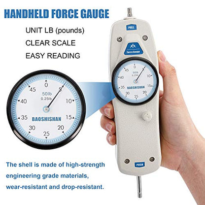 BAOSHISHAN 50lb Push Pull Force Gauge with Calibration Certificate - size: 50LB