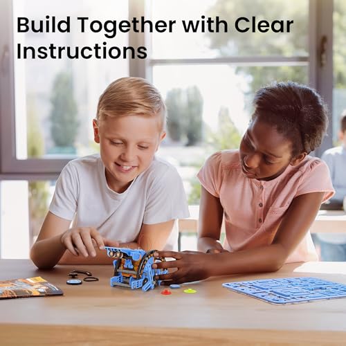 Sillbird Solar Building Robot Kit 12-in-1 STEM Gift for Boys Ages 8-13 - color: Orange Blue