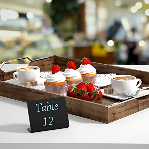 AITEE 10 Pack Acrylic Mini Chalkboard Signs Small Blackboards L-Shaped - style: L-Black 10