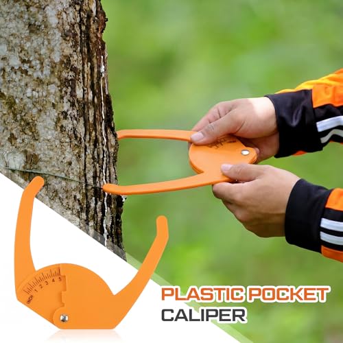 4 Pcs Plastic Pocket Caliper 7" Range Caliper Measure Tool, Orange - color: Orange