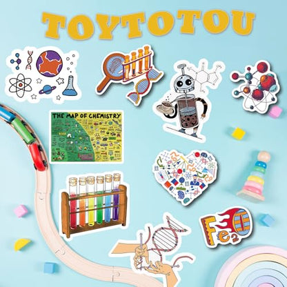 Natural Sciences Stickers 100 Pack, Physics, Chemistry, Biology Stickers - style: Natural Sciences Stickers