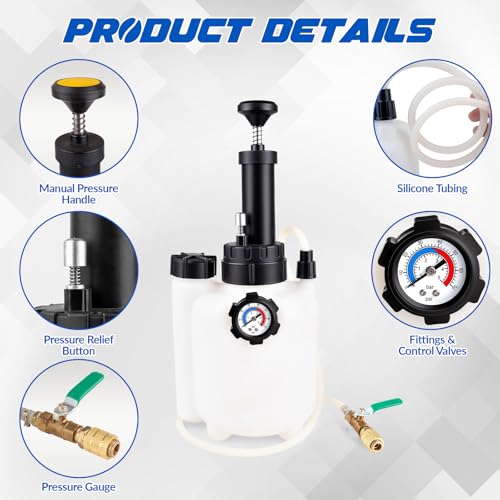 3L Transmission Fluid Transfer Pump, Transmission Fluid Pump Kit, Fluid Transfer Pump with 13 ATF Adapters, Automotive Transmission Oil Change Tool, Suitable for Cars, Trucks, SUV