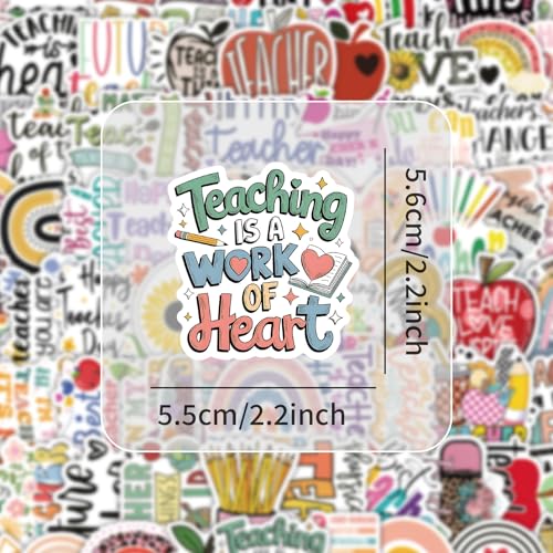 Teacher Stickers 110PCS, Vinyl Waterproof Teacher Appreciation Stickers for Laptop Water Bottles Teachers Appreciation Stickers in Bulk Teacher’s Day Gift - style: Teacher Stickers