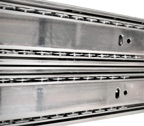 10 Pack Promark 3-Section 100 LB Capacity Full Extension Ball Bearing Side Mount Drawer Slides (14 Inches) - size: 14 Inches-10 Pack