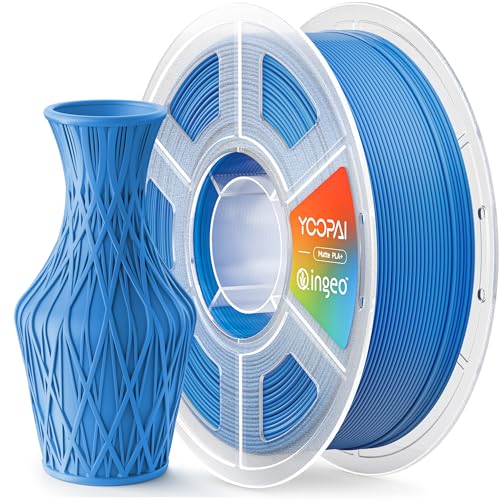 Matte PLA+ Filament 1.75mm, Soft Matte Finish, Reduced Layer Lines - color: Marine Blue