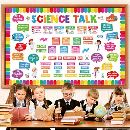 Pajean 93 Pcs Science Talk Bulletin Board Set Science Posters - style: Science Talk