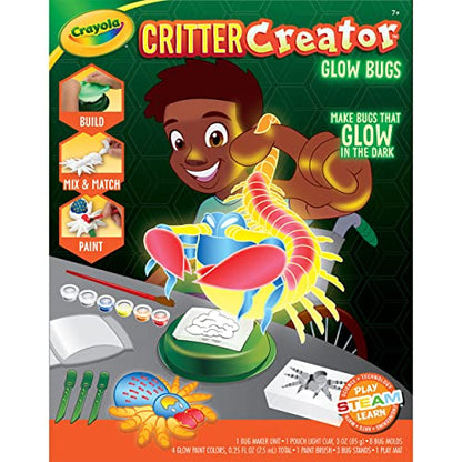 Crayola Glow in The Dark Critter Creator, Clay Bug Toy Kit for Kids