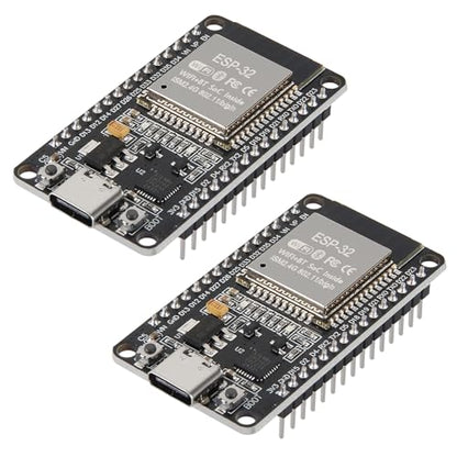 AITRIP 2PCS ESP32 Dev Boards, USB-C Esp32-Wroom-32, WiFi Bluetooth Low-Power for Arduino IoT Application - color: 2PCS