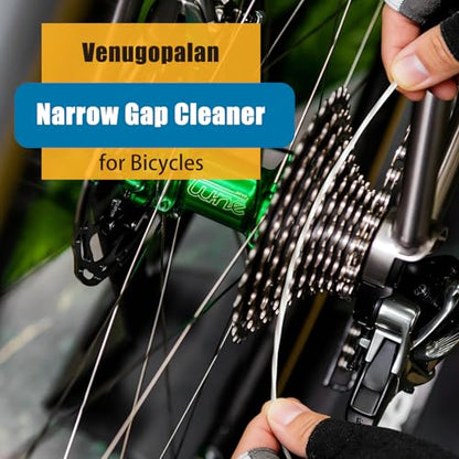3D Printer Microfiber Cleaning Rope, Narrow Gap Cleaner for Bicycle Motorcycle Chain, Bike Hubs, Brakes, Cassette, 3D Printer Lead Screw & Hard-to-Reach Parts, Washable Dirt Removal Tool (100)