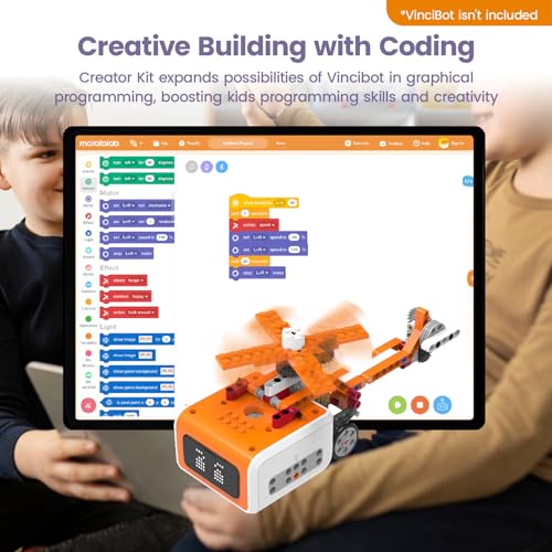 VinciBot Coding Robot with Creator kit for Kids 8-12