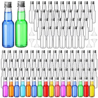 3.3 oz 120 Pcs Mini Liquor Bottle Plastic Alcohol Bottle, Silver - color: Silver, size: 3.3 oz