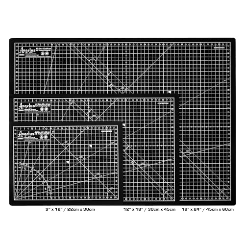 Angelus Self-Healing Cutting Mat, Double Sided, Non-Slip, Durable, Scratch-Resistant Rotary Cutting Board for Leather, Craft, Fabric, Quilting, Sewing, Scrapbooking Projects (18" x 24") - size: 18"L x 24"W